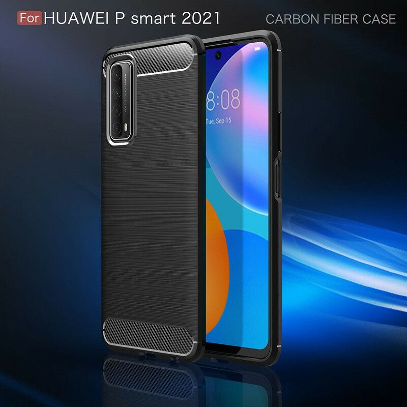 Θήκη Huawei P Smart 2021 Βουρτσισμένη Ίνα Άνθρακα