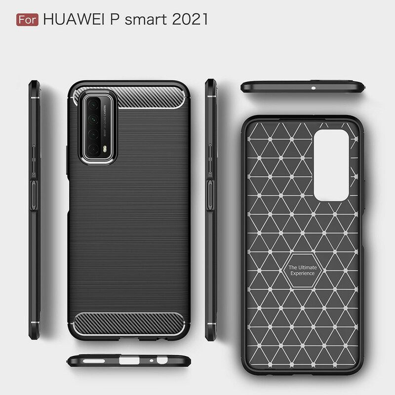 Θήκη Huawei P Smart 2021 Βουρτσισμένη Ίνα Άνθρακα