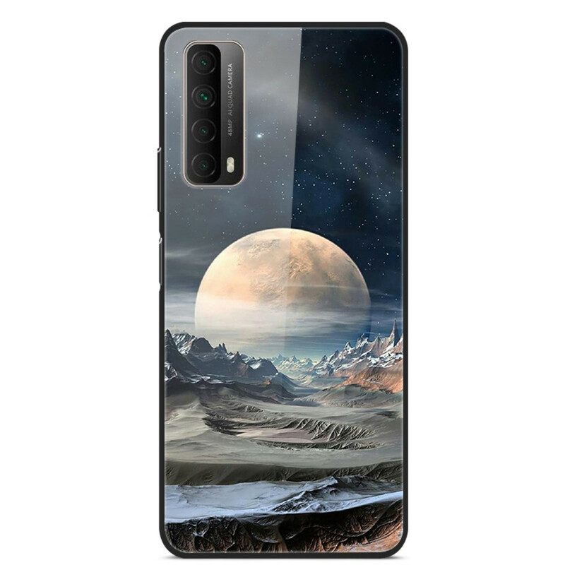 Θήκη Huawei P Smart 2021 Space Moon Tempered Glass