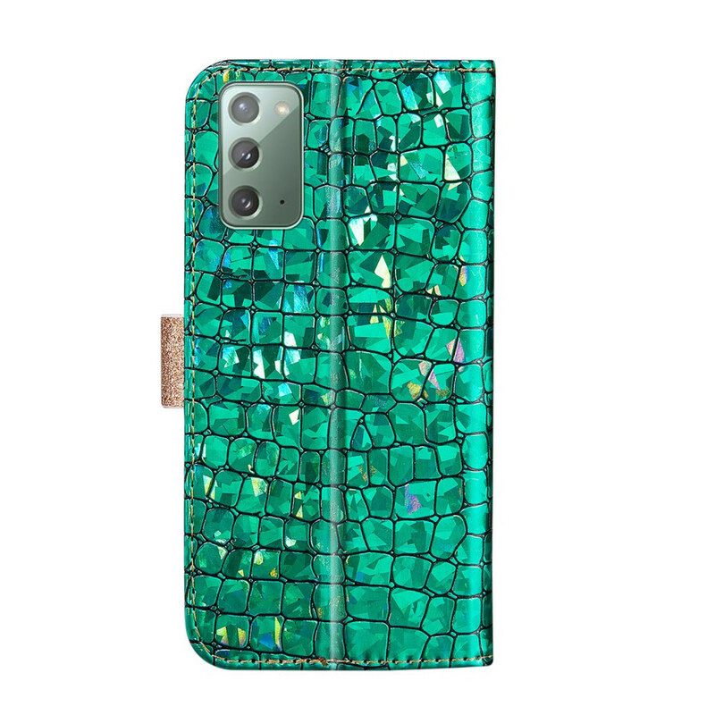 δερματινη θηκη Samsung Galaxy Note 20 Crocodile Diamonds