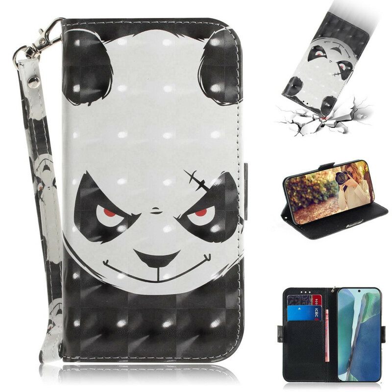 Κάλυμμα Samsung Galaxy Note 20 με κορδονι Angry Panda Με Strap