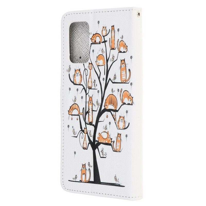 Κάλυμμα Samsung Galaxy Note 20 με κορδονι Funky Cats Με Λουράκι