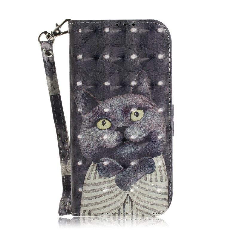 Κάλυμμα Samsung Galaxy Note 20 με κορδονι Γκρι Strappy Cat