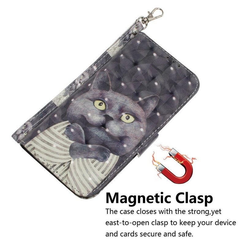 Κάλυμμα Samsung Galaxy Note 20 με κορδονι Γκρι Strappy Cat