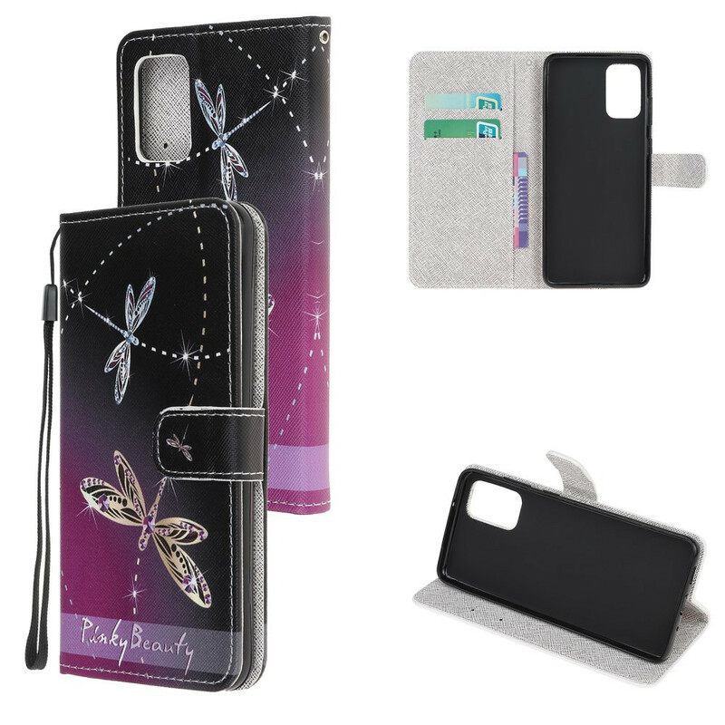 Κάλυμμα Samsung Galaxy Note 20 με κορδονι Strappy Dragonflies