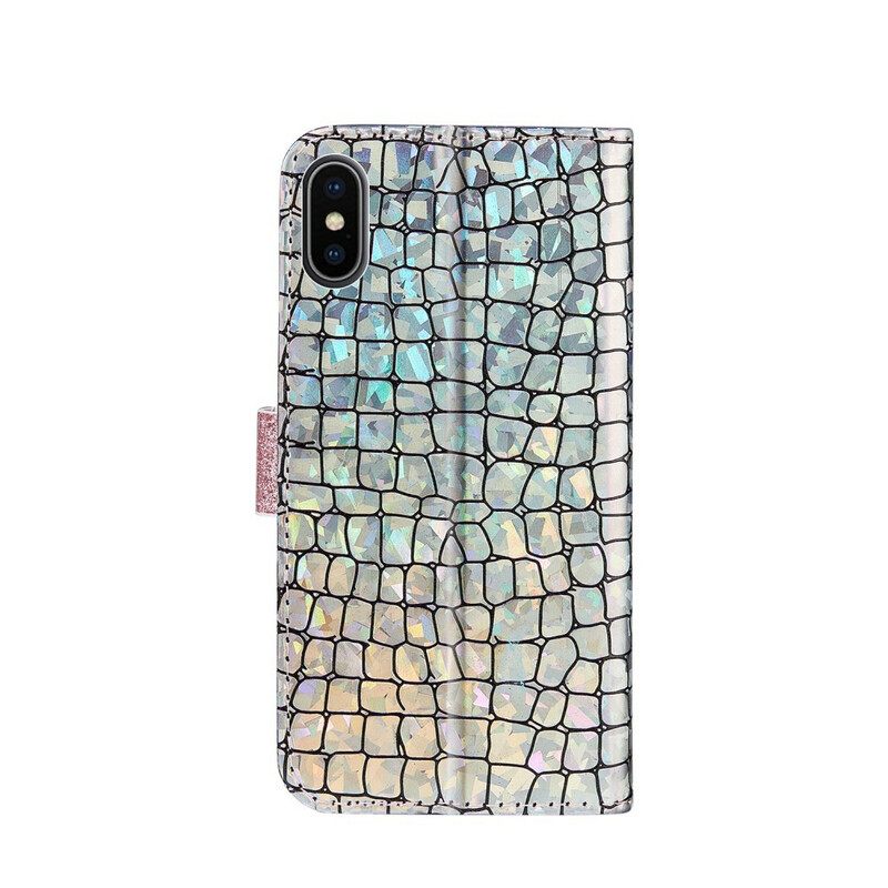 Κάλυμμα iPhone X / XS Crocodile Diamonds