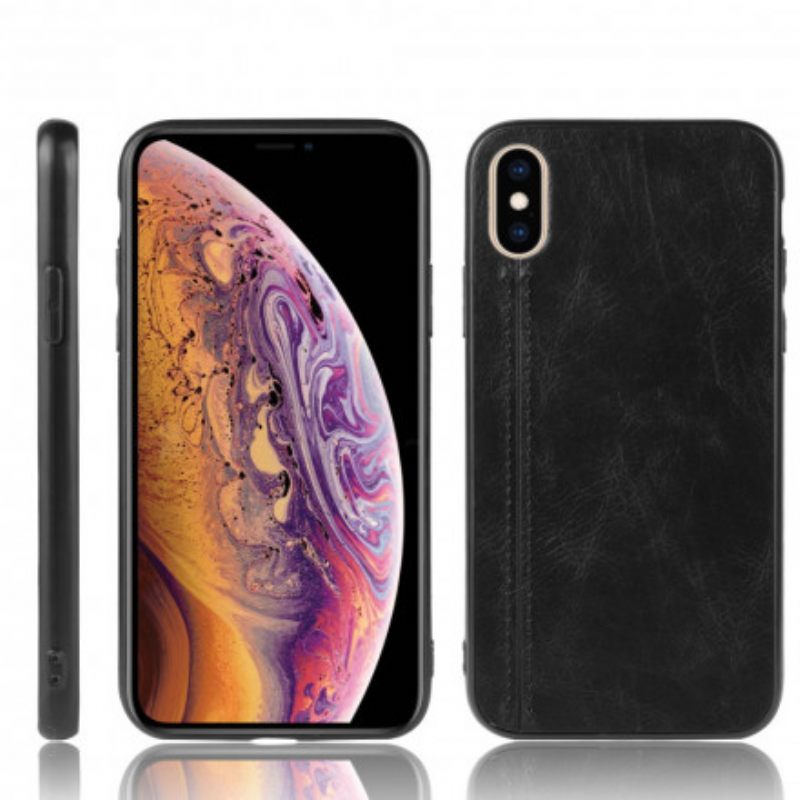 Θήκη iPhone X / XS Εφέ Δέρματος Ραφής