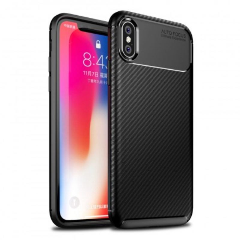 Θήκη iPhone X / XS Ευέλικτη Υφή Από Ανθρακονήματα