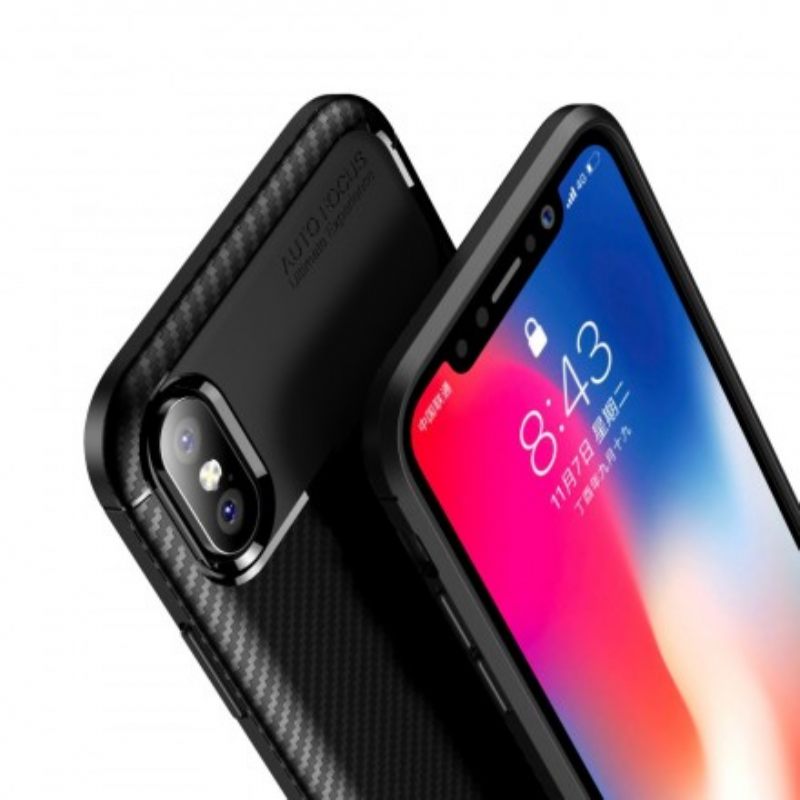 Θήκη iPhone X / XS Ευέλικτη Υφή Από Ανθρακονήματα