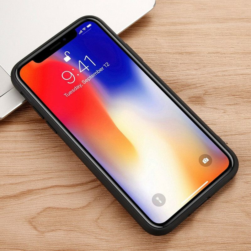 Θήκη iPhone X / XS Γνήσιο Δέρμα Litchi