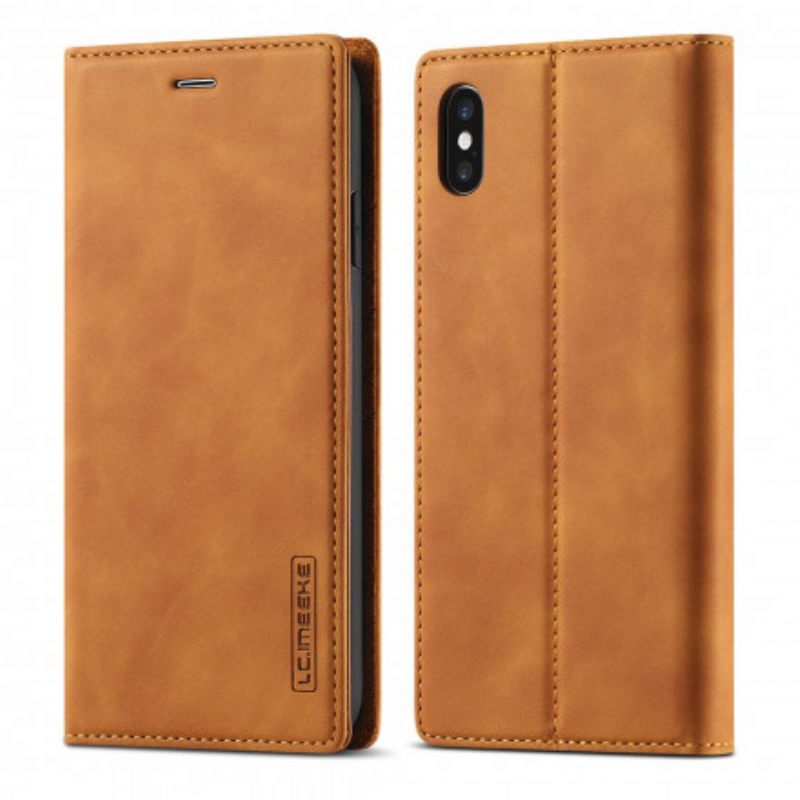 θηκη κινητου iPhone X / XS Θήκη Flip Lc.imeeke Leather Effect