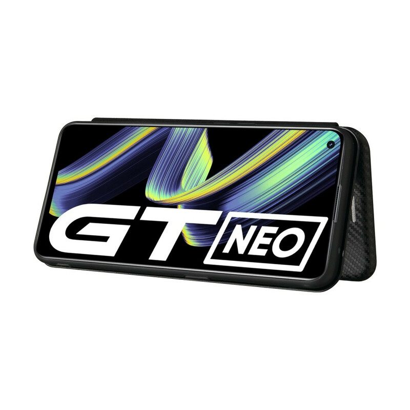 θηκη κινητου Realme GT 5G Θήκη Flip Άνθρακας Σιλικόνης