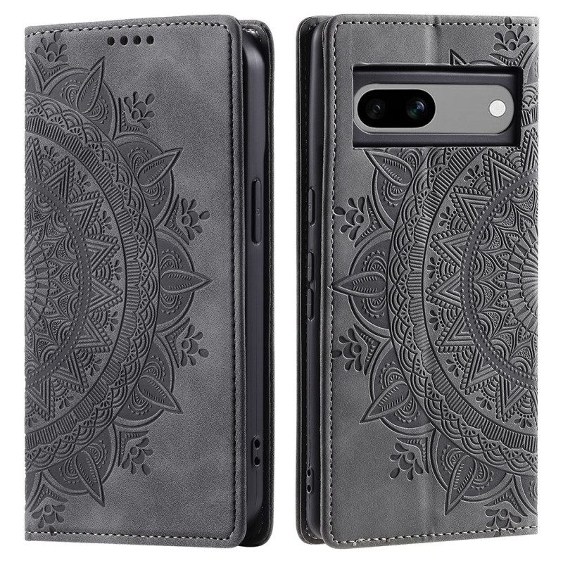 Δερματινη Θηκη Google Pixel 8a Θήκες Κινητών Mandala Suede Effect