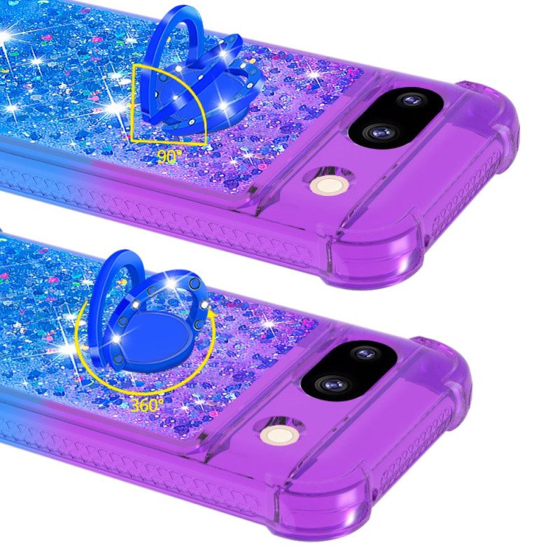 Κάλυμμα Google Pixel 8a Glitter Gradient Support Ring Σιλικόνης