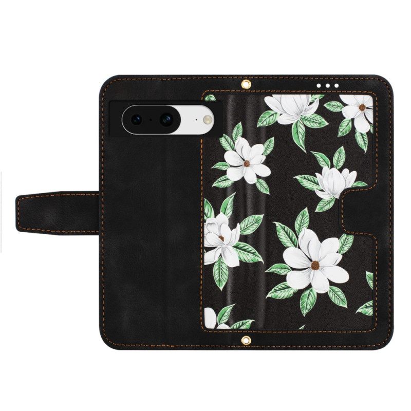 Θηκη Κινητου Google Pixel 8a Floral Σχέδιο Με Λουράκι