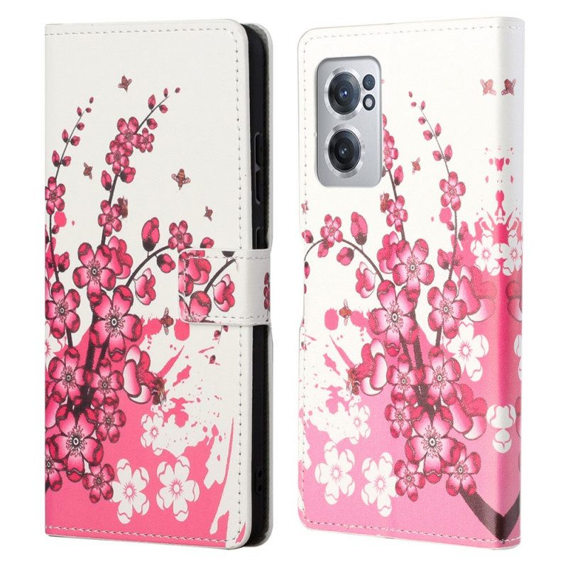 δερματινη θηκη OnePlus Nord CE 2 5G Cherry Blossom