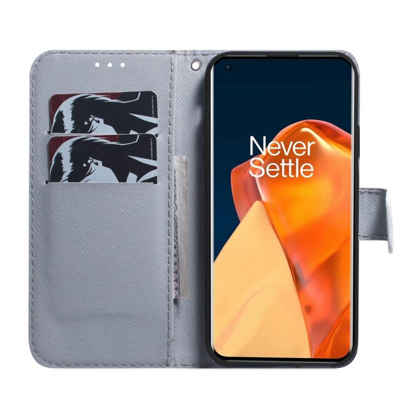 δερματινη θηκη OnePlus Nord CE 2 5G Midnight Lily Of The Valley