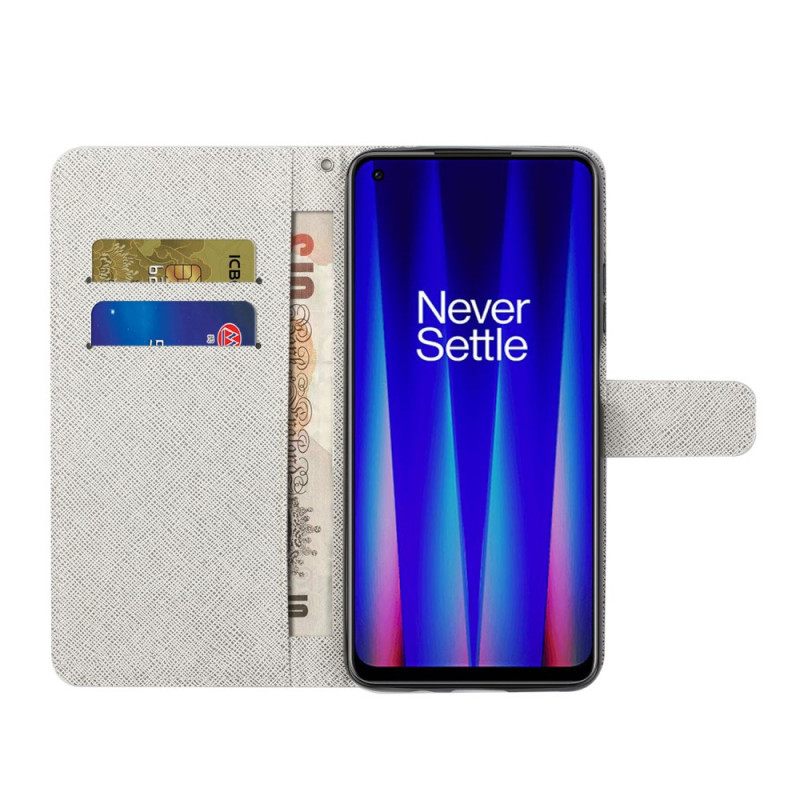 Κάλυμμα OnePlus Nord CE 2 5G Μπλε Και Ροζ Λουλούδια