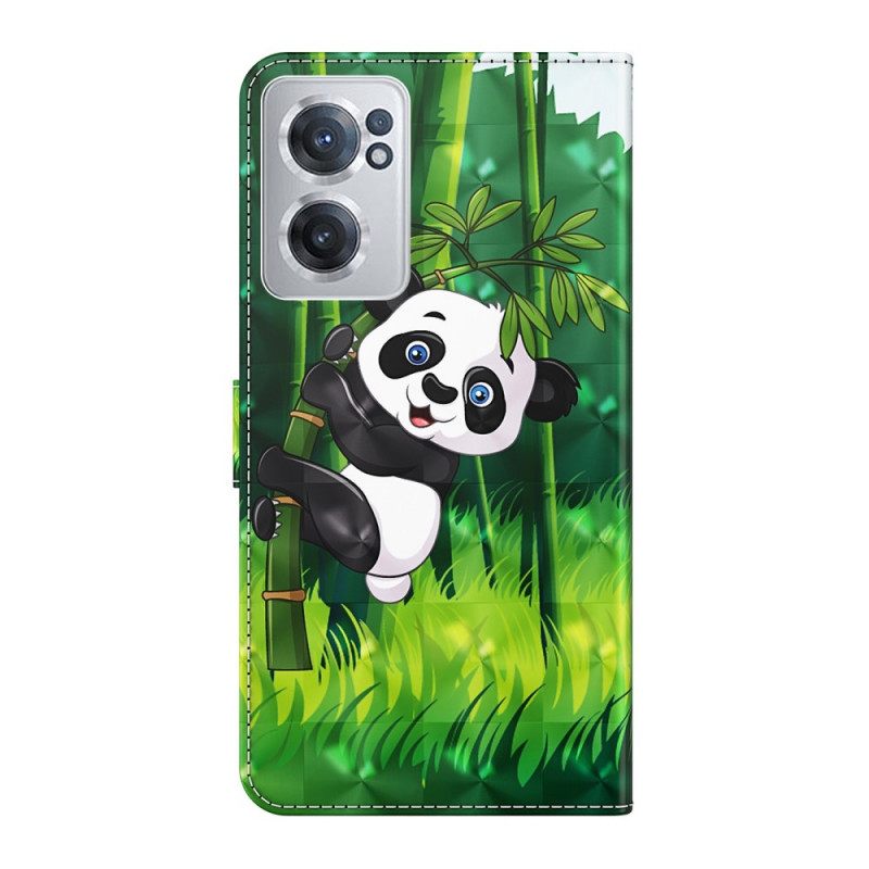 Θήκη Flip OnePlus Nord CE 2 5G Comic Panda