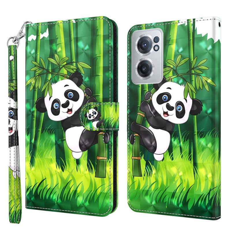 Θήκη Flip OnePlus Nord CE 2 5G Comic Panda