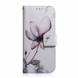 δερματινη θηκη Poco M3 Pro 5G Flower Dusty Pink