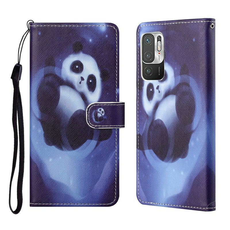 Κάλυμμα Poco M3 Pro 5G με κορδονι Panda Space Με Κορδόνι