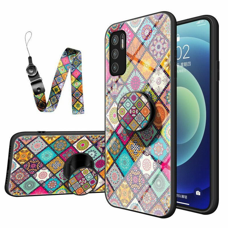 Θήκη Poco M3 Pro 5G Μαγνητική Θήκη Patchwork