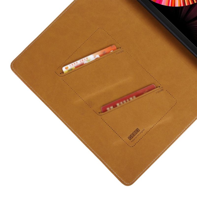 Θήκη Flip iPad Air (2022) Gebei Litchi Faux Leather