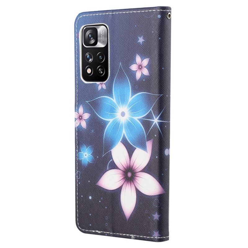 Κάλυμμα Xiaomi Redmi Note 11 Pro 4G / 5G με κορδονι Lunar Strap Flowers