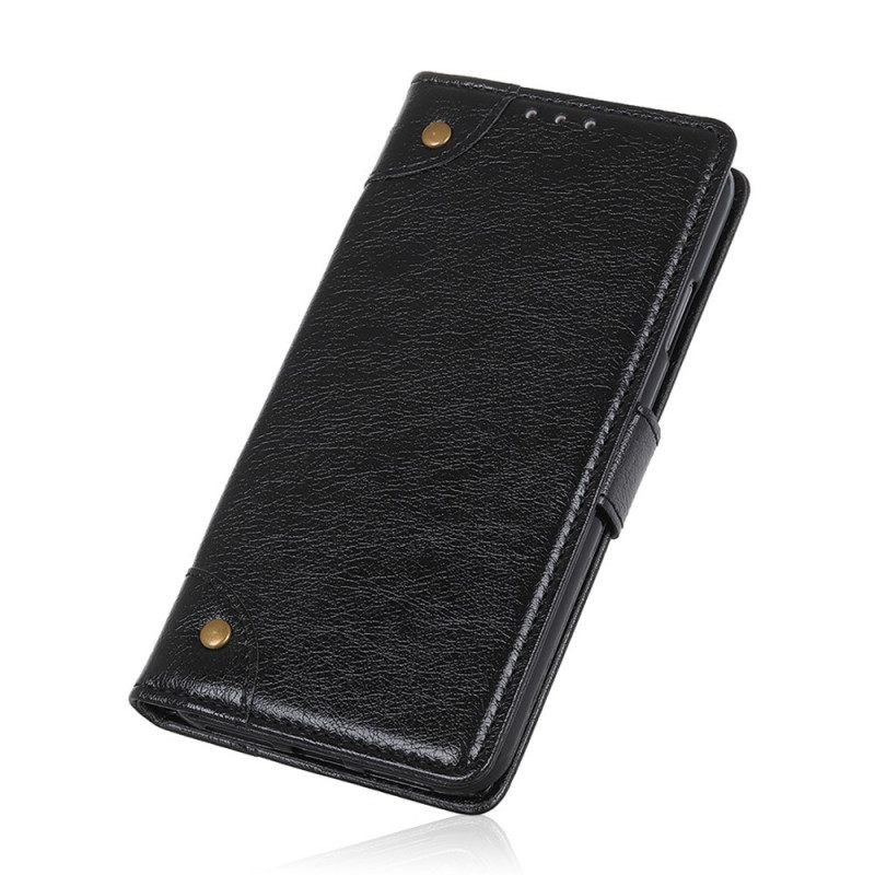 Κάλυμμα Xiaomi Redmi Note 11 Pro 4G / 5G Vintage Rivets Nappa Leather Style