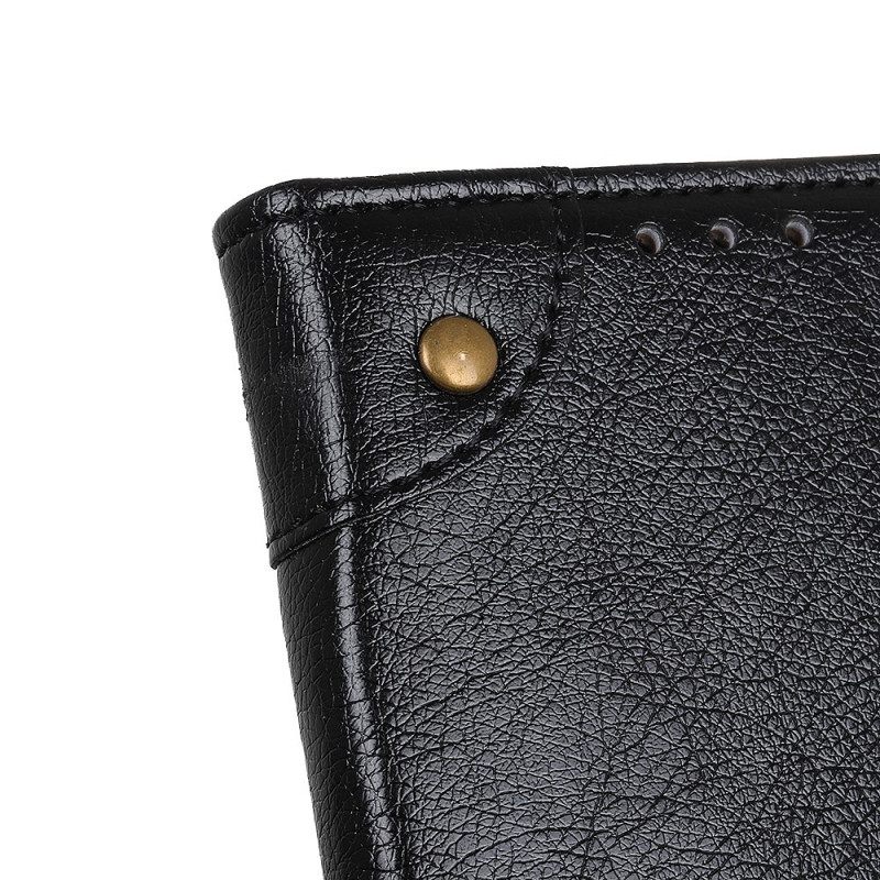 Κάλυμμα Xiaomi Redmi Note 11 Pro 4G / 5G Vintage Rivets Nappa Leather Style