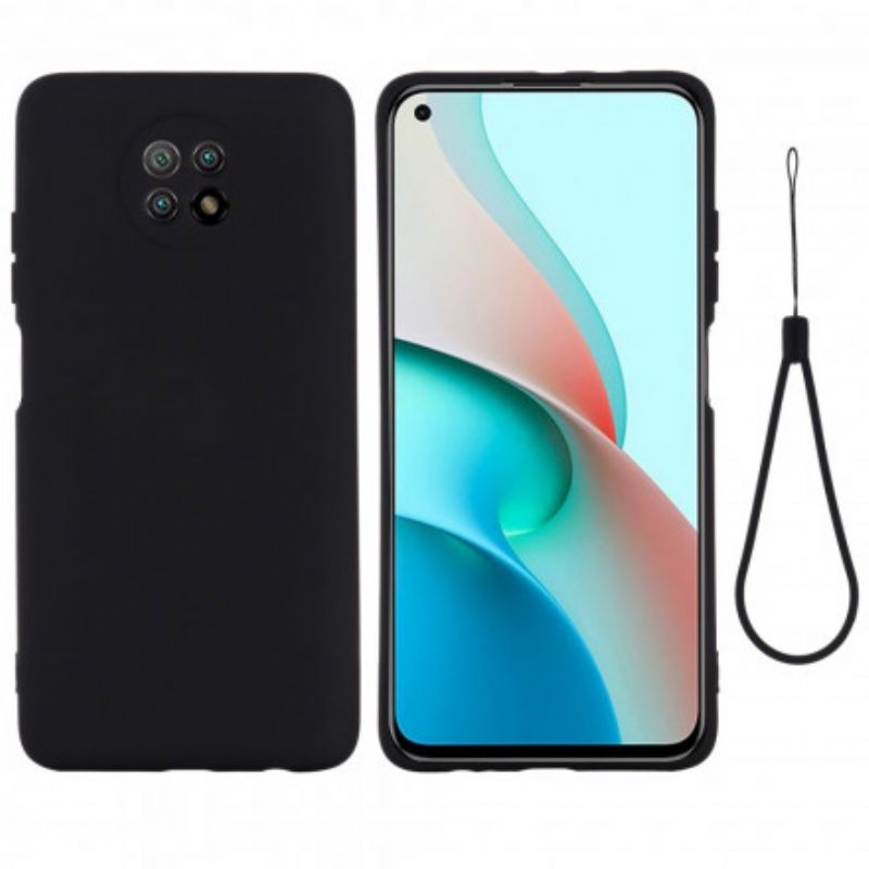 Θήκη Xiaomi Redmi Note 9 5G / 9T 5G Υγρή Σιλικόνη Και Κορδόνι