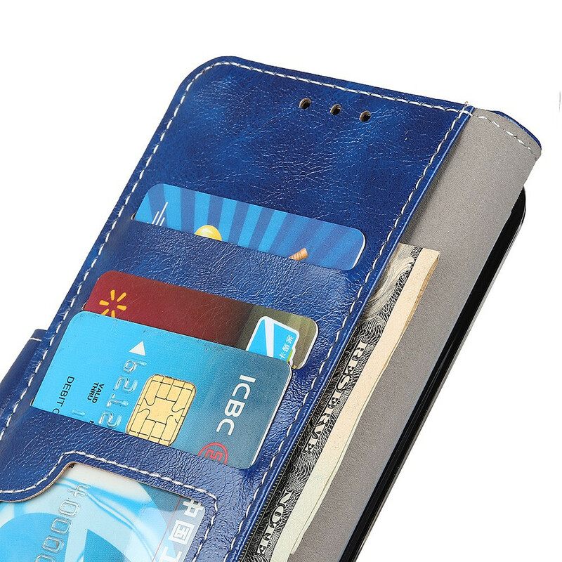 δερματινη θηκη Realme 7 Λαμπερές Και Ορατές Ραφές