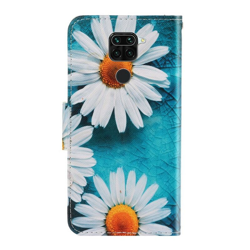 δερματινη θηκη Xiaomi Redmi Note 9 με κορδονι Strappy Daisies