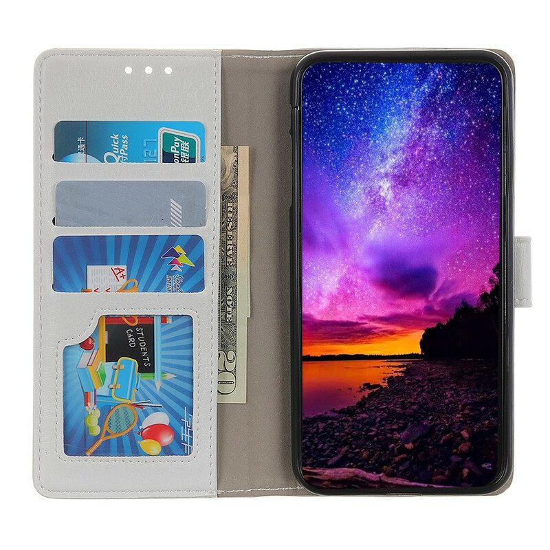 Κάλυμμα Xiaomi Redmi Note 9 Δερμάτινες Ραφές Litchi