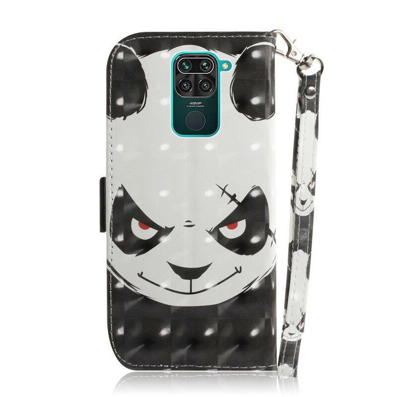 Κάλυμμα Xiaomi Redmi Note 9 με κορδονι Angry Panda Με Λουράκι