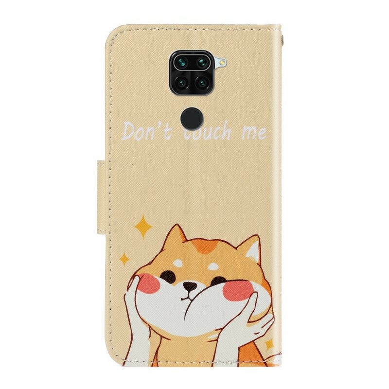 Κάλυμμα Xiaomi Redmi Note 9 με κορδονι Μην Με Αγγίζεις Strappy Cat