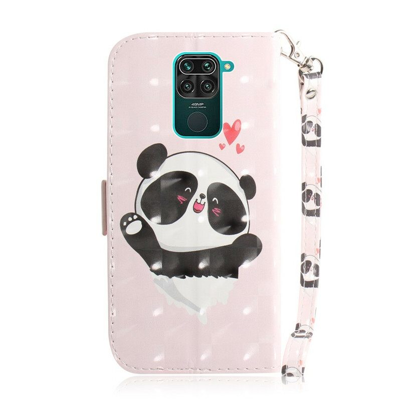 Κάλυμμα Xiaomi Redmi Note 9 με κορδονι Panda Love Strap