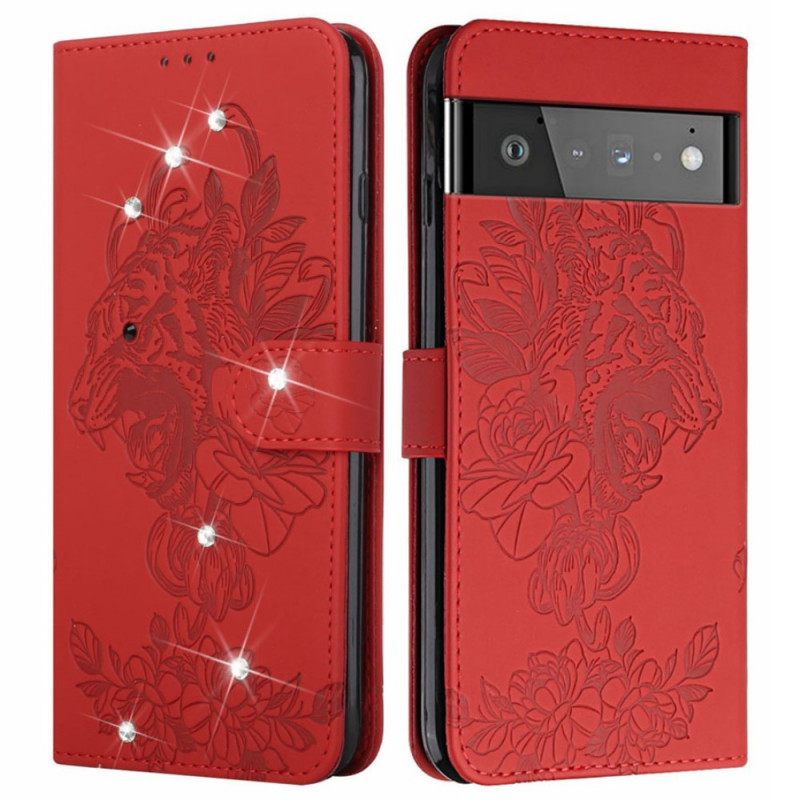 Κάλυμμα Google Pixel 6 Pro Baroque Tiger And Strass