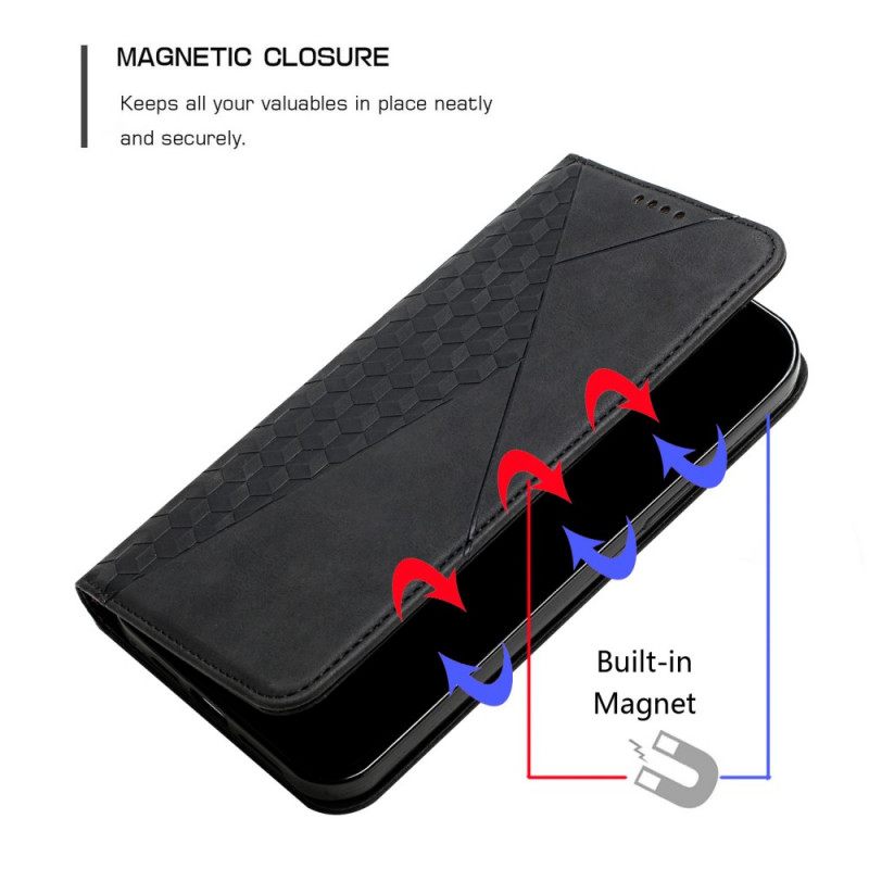 θηκη κινητου Google Pixel 6 Pro Θήκη Flip Εφέ Geo Leather