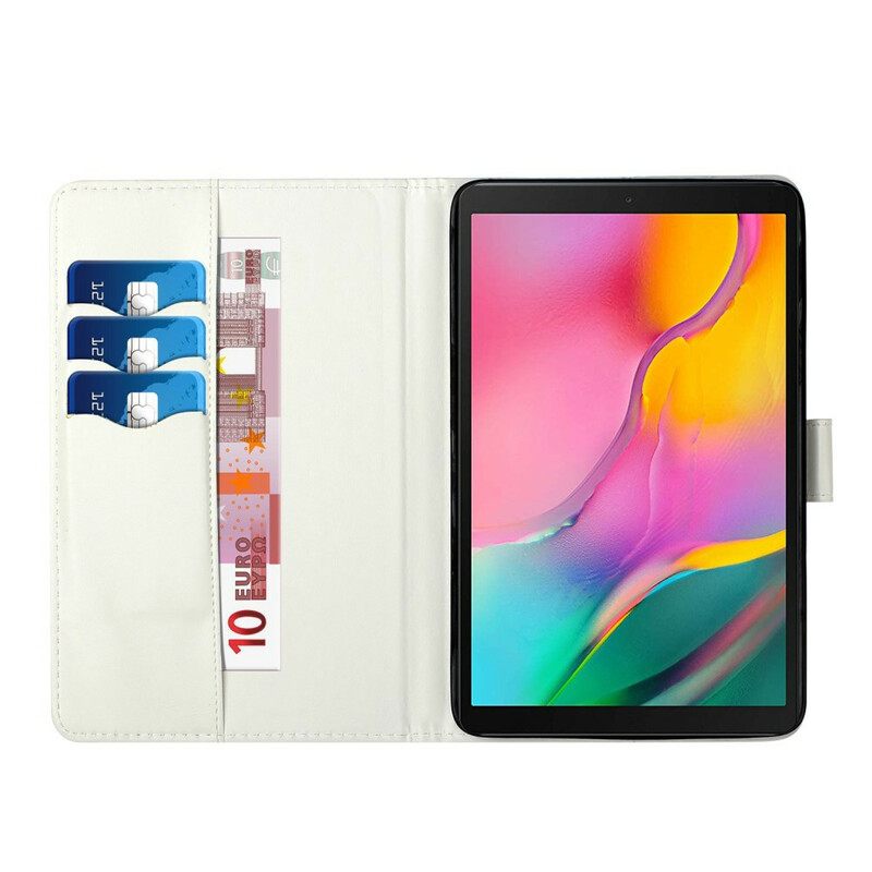 δερματινη θηκη Samsung Galaxy Tab S7 Plus / Tab S8 Plus Floral Πύργος Του Άιφελ