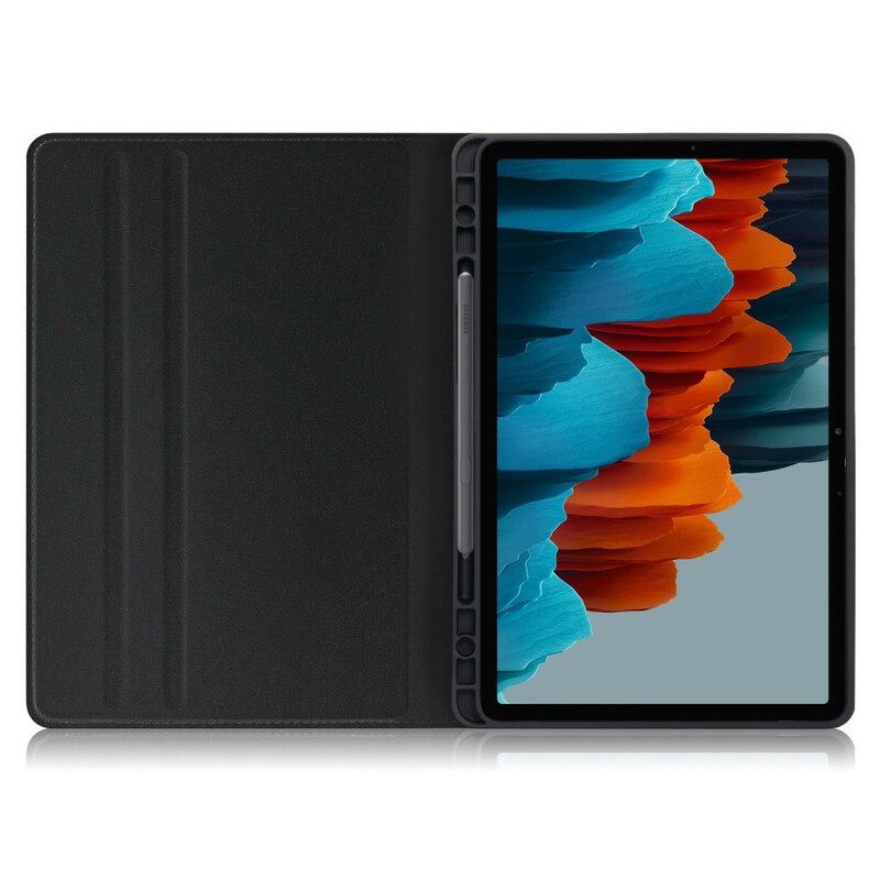 Θήκη Flip Samsung Galaxy Tab S7 Plus / Tab S8 Plus Επαγγελματικό Δερμάτινο Εφέ