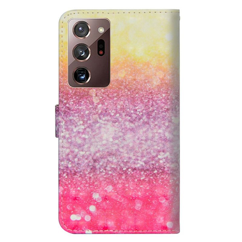 Κάλυμμα Samsung Galaxy Note 20 Ultra Ματζέντα Glitter Gradient