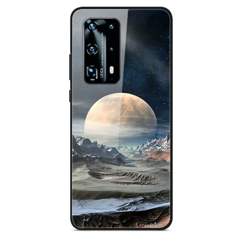 Θήκη Huawei P40 Space Moon Tempered Glass