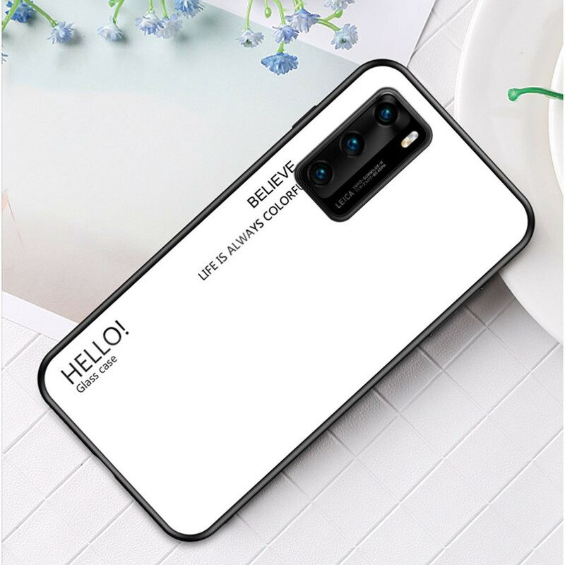 θηκη κινητου Huawei P40 Tempered Glass Hello