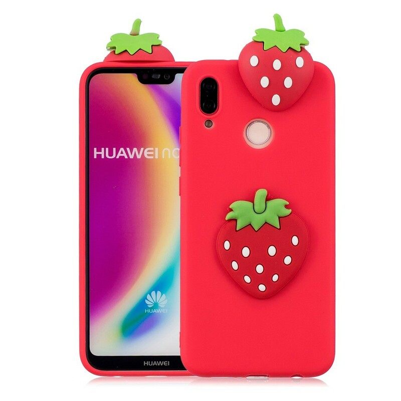 Θήκη Huawei P20 Lite 3d Φράουλα