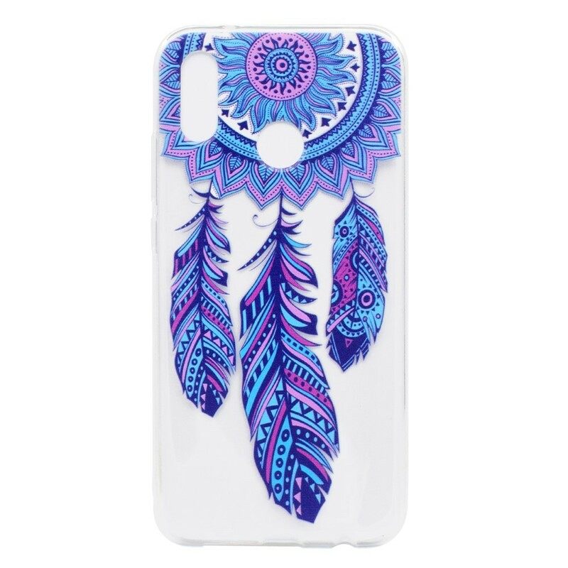 Θήκη Huawei P20 Lite Διαφανή Dream Catcher Blue Feathers