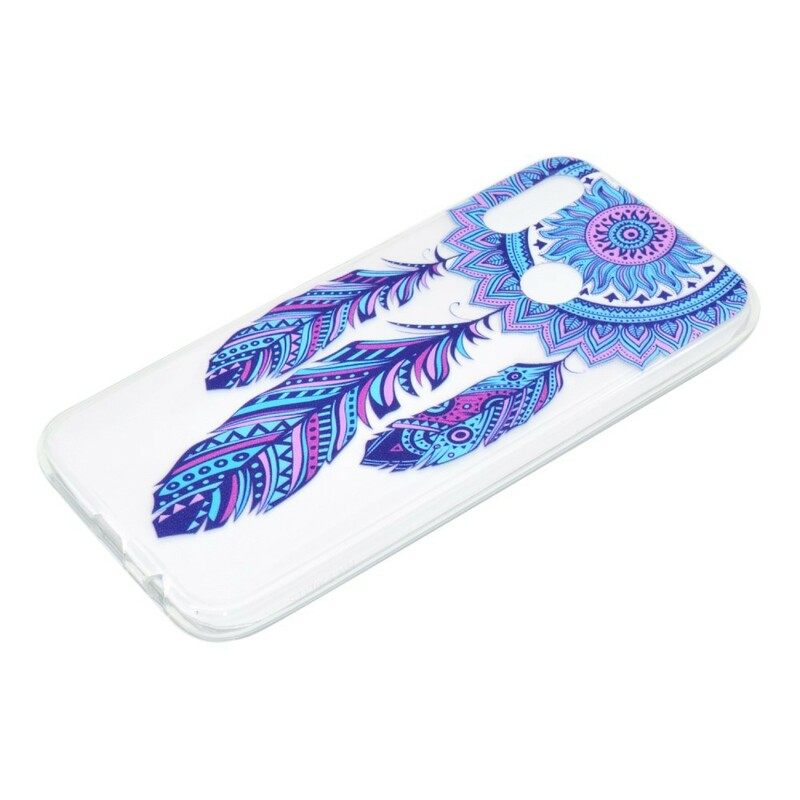 Θήκη Huawei P20 Lite Διαφανή Dream Catcher Blue Feathers