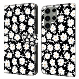 Δερματινη Θηκη Samsung Galaxy S24 Ultra 5g Floral Pattern Σιλικόνης