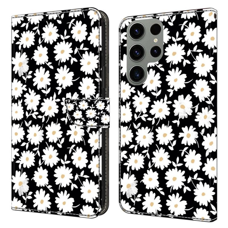 Δερματινη Θηκη Samsung Galaxy S24 Ultra 5g Floral Pattern Σιλικόνης